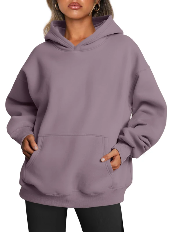 Trendy Queen Womens Oversized Hoodies Fleece Sweatshirts Long Sleeve Sweaters Pullover Fall Outfits, Nutmeg, Medium