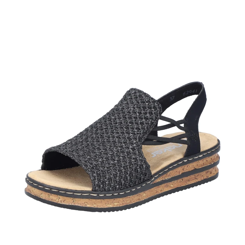 Rieker Women's 62941 Sandal, Schwarz, 4 UK