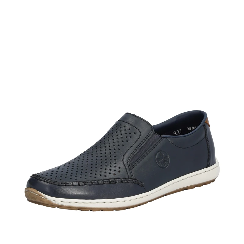 Rieker Men 08868 Slip-On Shoes (Blue, UK Footwear Size System, Adult, Men, Numeric, Medium, 6.5)