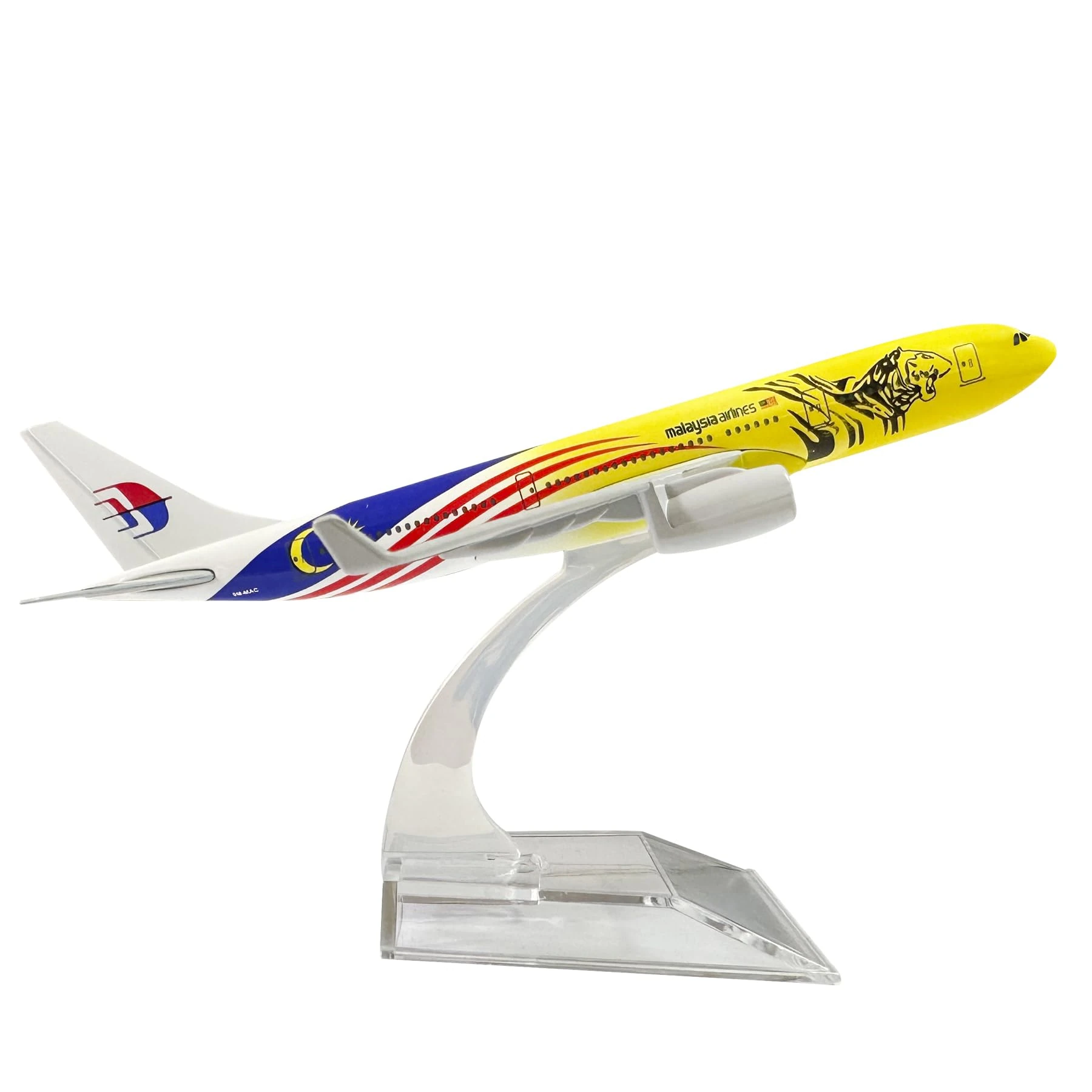 Bswath Airplane Model 1:400 Scale Model Plane Malaysia A330 Model Aircraft Metal Alloy Die-cast Airplanes for Gift and Collection(Tiger
