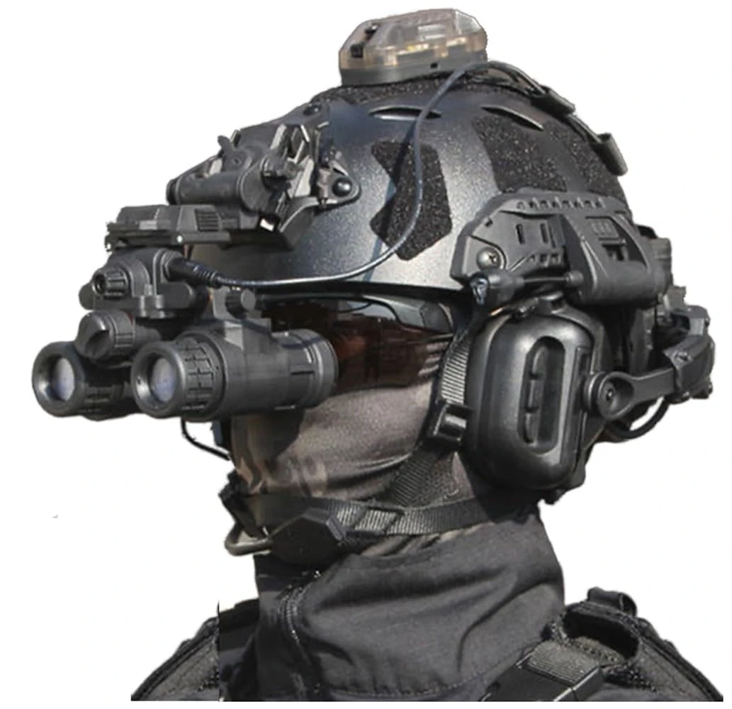 Fotrsta Tactical Helmet Set, Airsoft Paintball FAST PJ Helmet With Tactical Noise Cancelling Headset And Goggles, Telescope Model And Mount For Outdoor Paintball Hunting CS Game