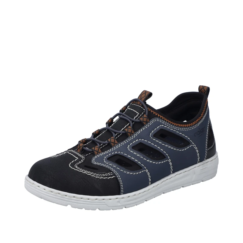 Rieker Men's 08665 Low Shoes, Blue Combination, 6.5 UK