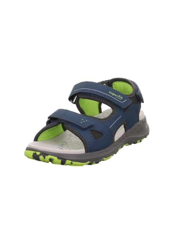 Superfit Criss Cross Sandals 1-000583 Boys, Blue Green 8040, 35 EU
