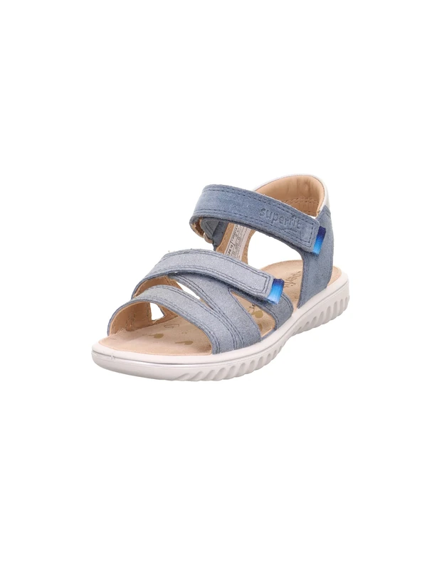 Superfit Girl's Sparkle Sandal, Blue Silver 8000, 10 UK Child Wide
