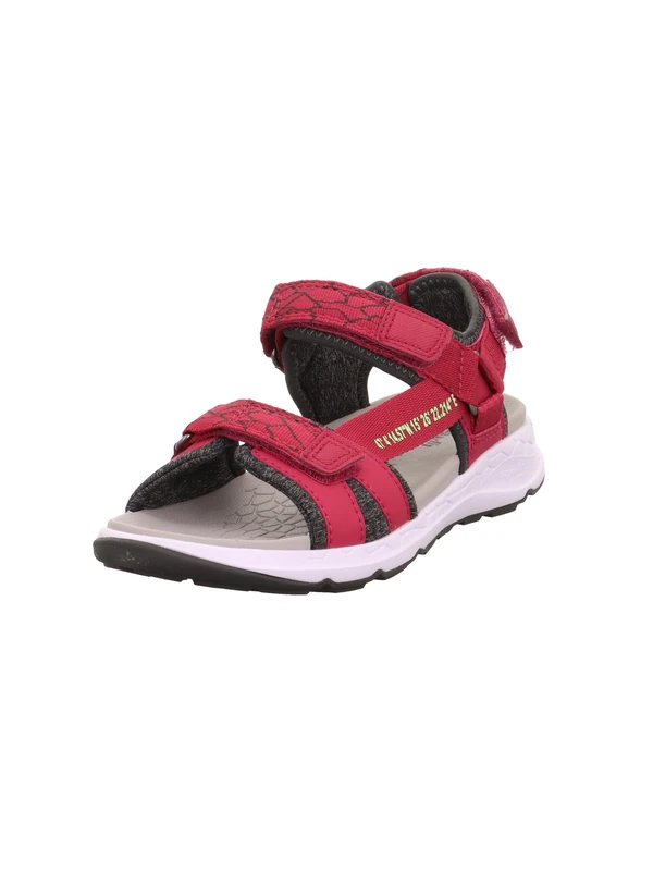 Superfit Girls' Criss Cross Sandals, Red Green 5010, 13 UK Child - Image 1