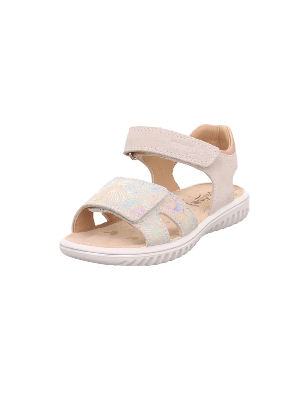 Superfit Girl's Sparkle Sandal, White Gold 1010, 7.5 UK Child Wide