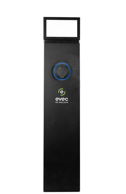 evec ESP02 | EV charger | Electric Vehicle Charger | Type 2 | 22kW | Untethered | Floor Mounted | Pedestal Charger| Level 2 Charger | Black
