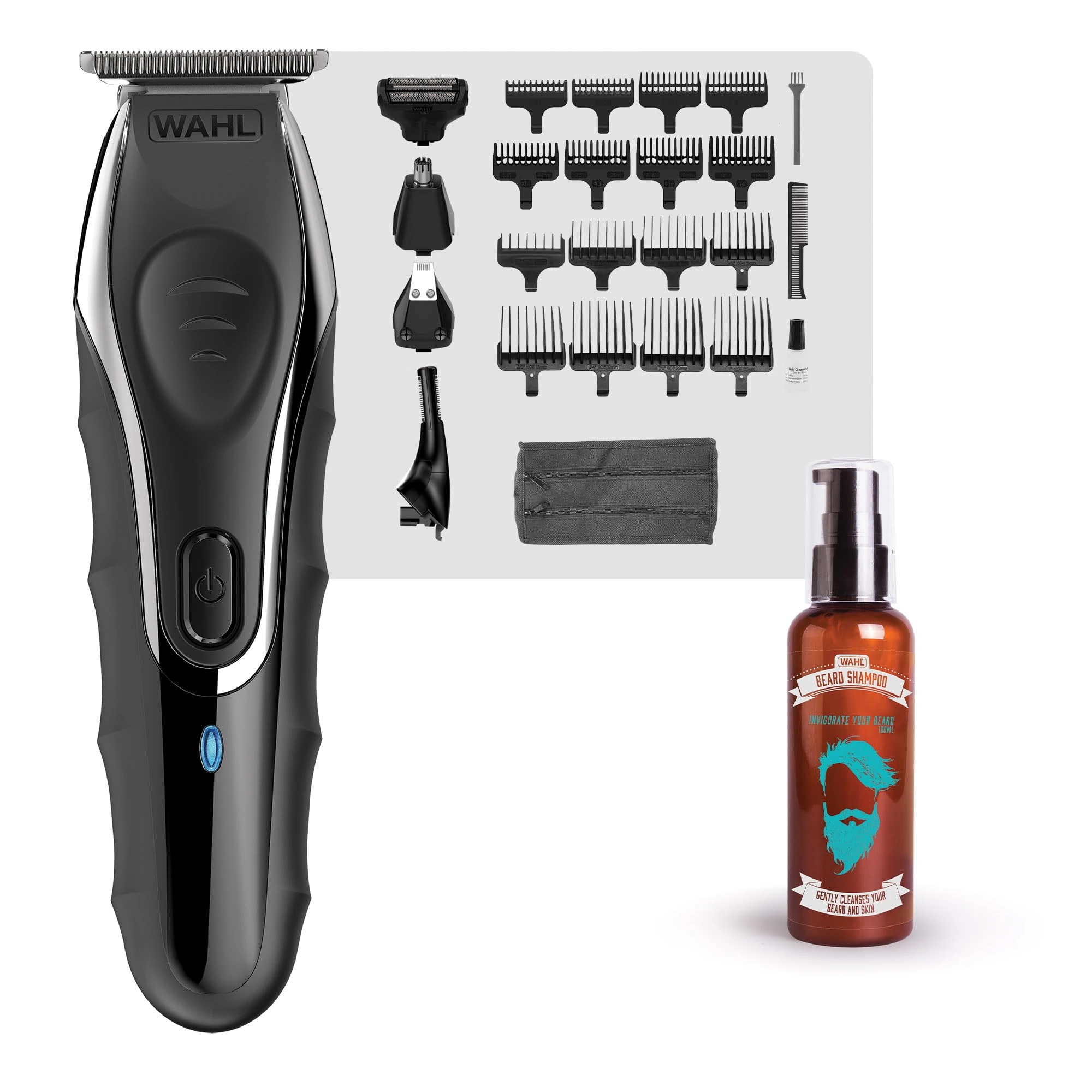 Wahl Men's Grooming Kit - Aqua Blade 10 in 1 Multigroomer + Beard Shampoo
