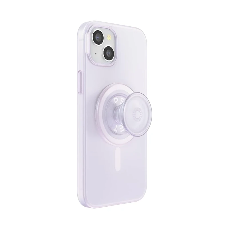PopSockets: PopCase PlantCore for MagSafe - Plant-Based Phone Case for iPhone 15 Plus with a MagSafe Compatible PopGrip - Phone Stand and Grip with a Swappable Top - Opalescent Clear