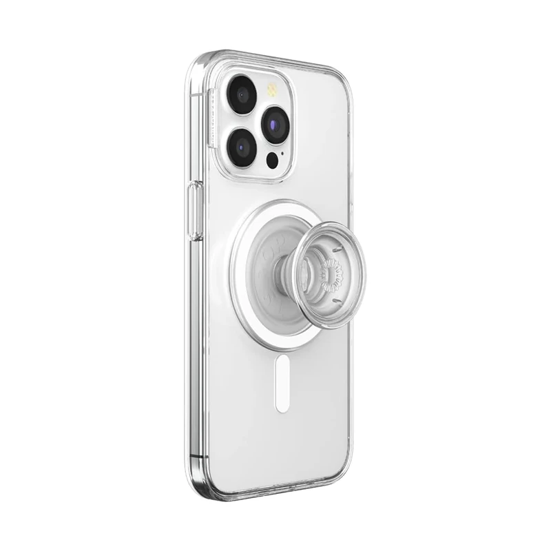 PopSockets: PopCase PlantCore for MagSafe - Plant-Based Phone Case for iPhone 15 Pro Max with a MagSafe Compatible PopGrip - Phone Stand and Grip with a Swappable Top - Clear