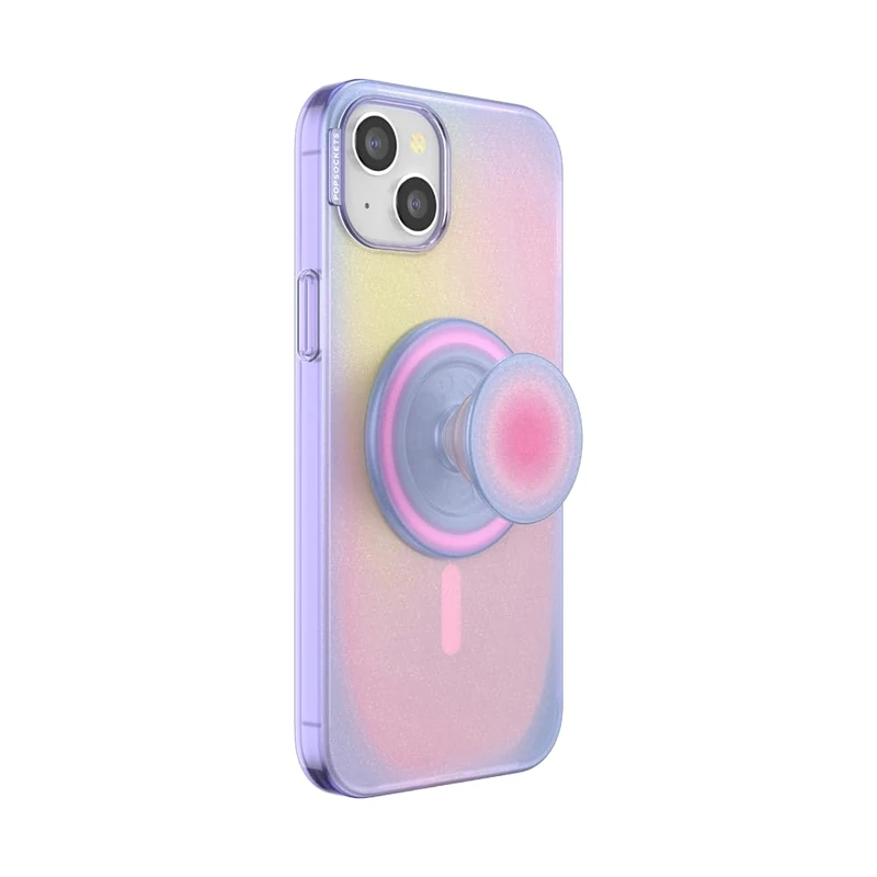 PopSockets: PopCase PlantCore for MagSafe - Plant-Based Phone Case for iPhone 15 Plus with a MagSafe Compatible PopGrip - Phone Stand and Grip with a Swappable Top - Aura