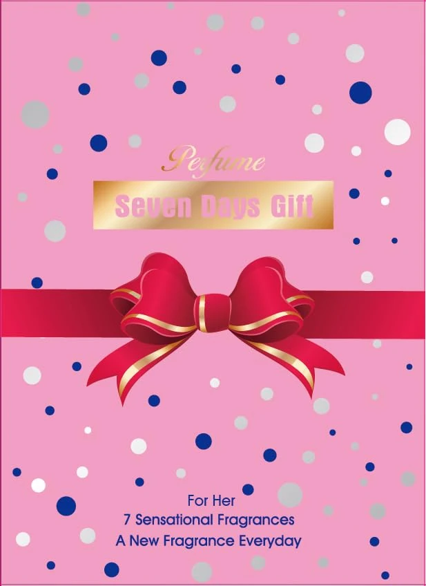 Christmas Women's Fragrance ADVENT CALENDAR SEVEN DAYS GIFT FOR HER by Saffron LONDON Gift Set for Woman 7 days Perfume Countdown for All Occasions