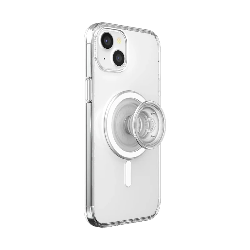 PopSockets: PopCase PlantCore for MagSafe - Plant-Based Phone Case for iPhone 15 Plus with a MagSafe Compatible PopGrip - Phone Stand and Grip with a Swappable Top - Clear
