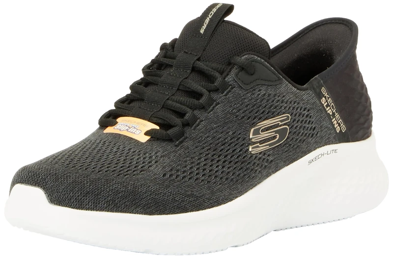 Skechers Men's Skech-lite Pro Primebase Hands Free Slip-in Sneaker, Black/Grey, 7 UK Wide