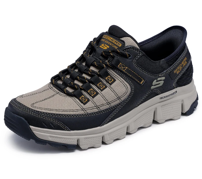Skechers Men's Summits at Hands Free Slip-in Sneaker, Taupe/Black, 7 UK Wide