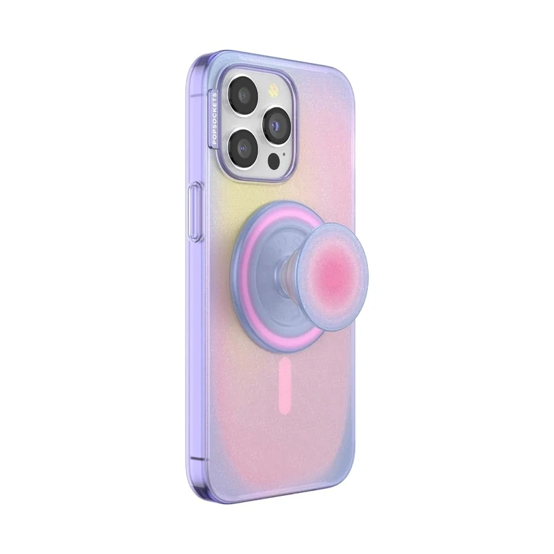 PopSockets: PopCase PlantCore for MagSafe - Plant-Based Phone Case for iPhone 15 Pro Max with a MagSafe Compatible PopGrip - Phone Stand and Grip with a Swappable Top - Aura
