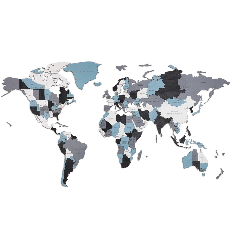 Eco Wood Art Medium Maps 3D Puzzle