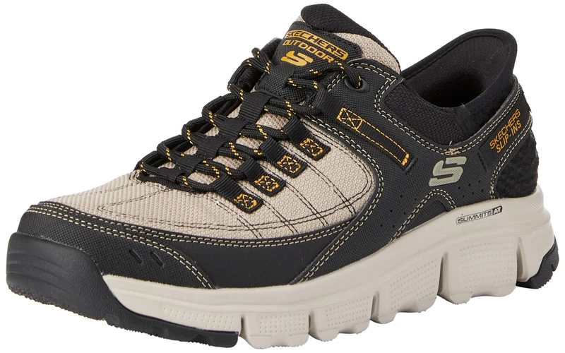 Skechers Men's High-Top Trainers, Taupe Black, 46 EU Large - Image 1