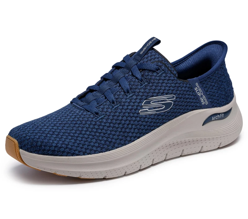 Skechers Men's Arch Fit 2.0 Look Ahead Sneaker, Navy Knit, 10 UK