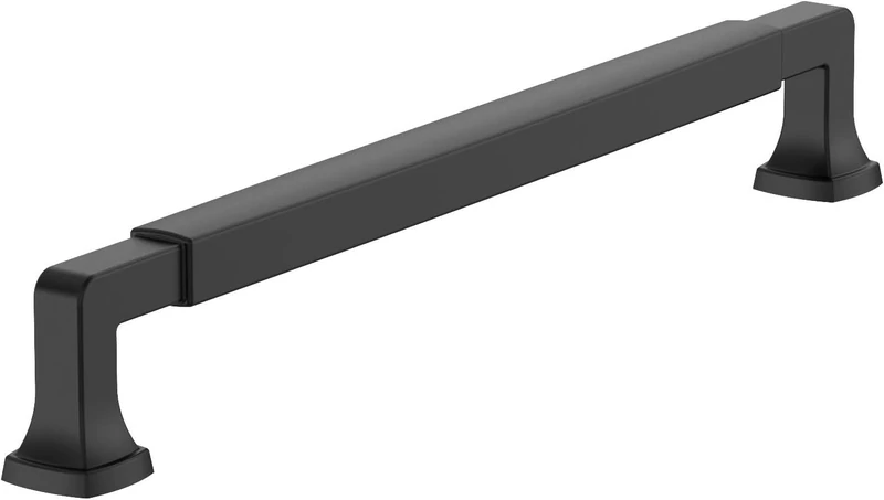 Amerock BP54060FB | Matte Black Appliance Pull | 12 inch (305mm) Center-to-Center Cabinet Handle | Stature | Furniture Hardware