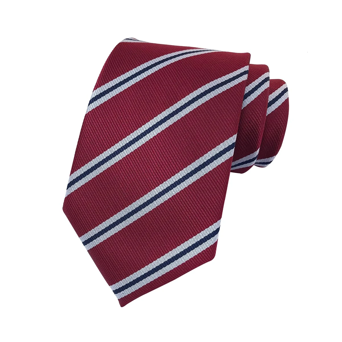 marysgift Red Tie Striped Silk Ties - Formal Classic Elegant Neck Tie for Business Wedding Party 521