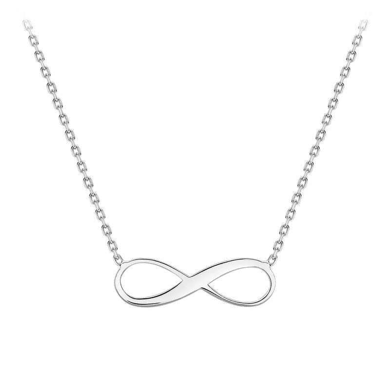 Amazon Essentials 9ct White Gold Infinity Necklace (previously Amazon Collection)