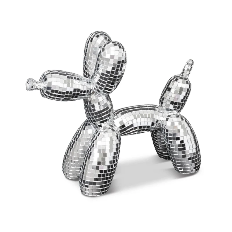 Reimagine Discovery Disco Dog Figure, Maximalist Dog Figure for Mom and Dad Aesthetic Disco Ball Decoration, Home Decoration, Cute Room Decoration and Gifts for Lovers