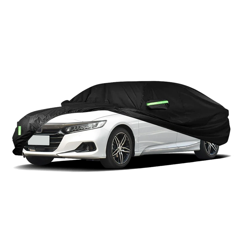 Car Cover Custom Fit for Honda Accord Sedan/Coupe (2001-2023)，All Weather 240T Windproof Car Covers with Windproof Strap and Driver Door Zipper,Sun Snow Rain Dust Protection