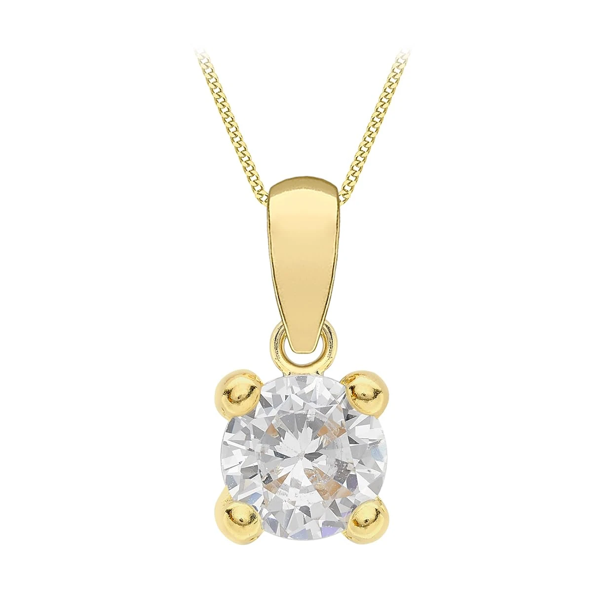 Amazon Essentials 9ct Gold April Birthstone Pendant Necklace (previously Amazon Collection)