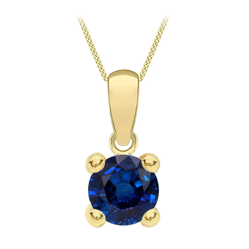 Amazon Essentials 9ct Gold September Birthstone Pendant Necklace (previously Amazon Collection)