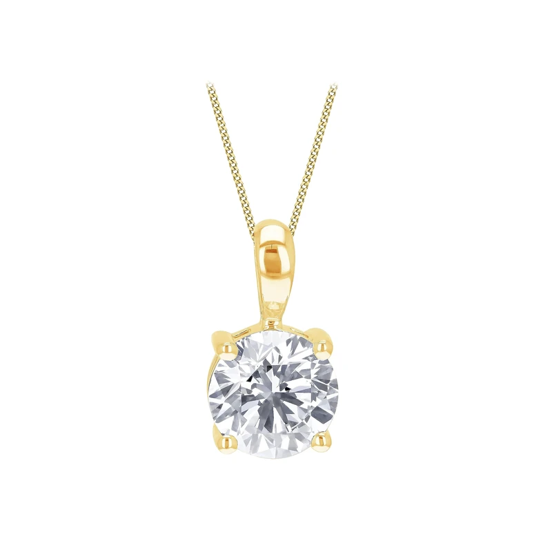 Amazon Essentials Lab Created Yellow Gold 1ct Diamond Pendant Necklace (previously Amazon Collection)
