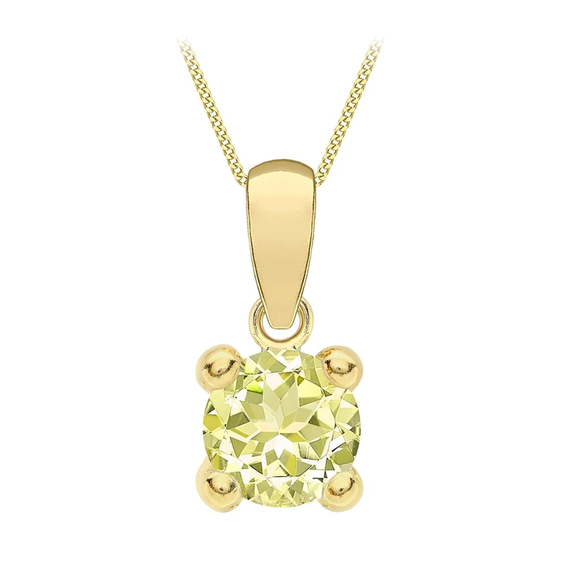 Amazon Essentials 9ct Gold August Birthstone Pendant Necklace (previously Amazon Collection)