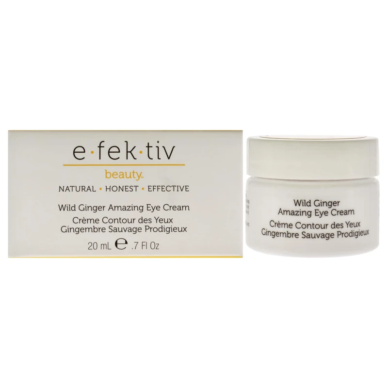 e.fek.tiv beauty Wild Ginger Amazing Eye Cream – Collagen Booster – Hydrating & Moisturizing Cream – Brightening Eye Cream - Vegan – Sulfate-Free – Skincare for men & women – Travel Size – 0.7 fl oz