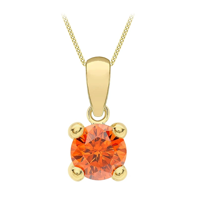 Amazon Essentials 9ct Gold January Birthstone Pendant Necklace (previously Amazon Collection)