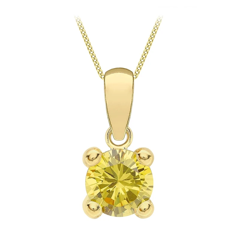 Amazon Essentials 9ct Gold November Birthstone Pendant Necklace (previously Amazon Collection)