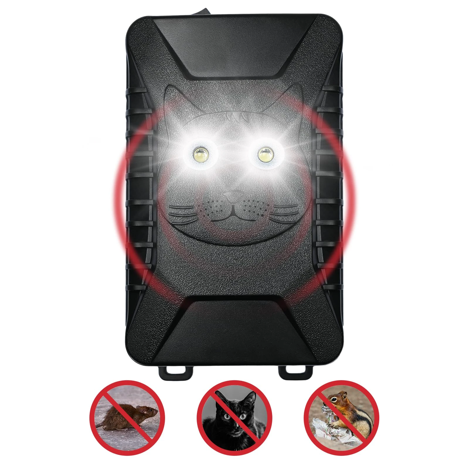 Rodent Repeller Ultrasonic Under Hood, Car Mouse Repellent with Strobe Light, Rat Rodent Pest Animal Deterrent for Vehicle Protection, Pest Mouse Repeller for Cars Engine Truck Garage Attic Garden