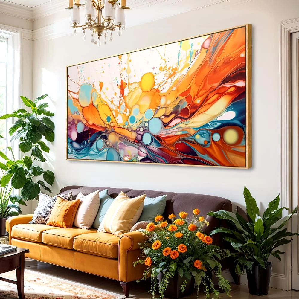 Wall Art Modern Artwork Fantasy Abstract Canvas Painting Colorful Wall Decor for Living Room Bedroom Dining Room Home Office Decor 30"x60" with Framed