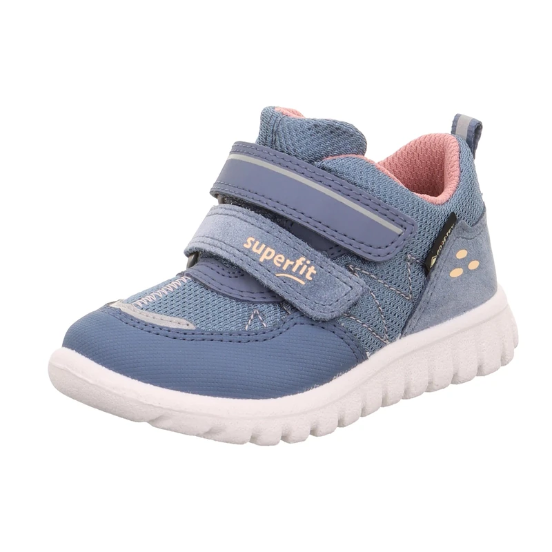 Superfit Baby Girls' Sport7 Mini Gore-Tex First Walking Shoes, Blue Pink 8010, 2.5 UK