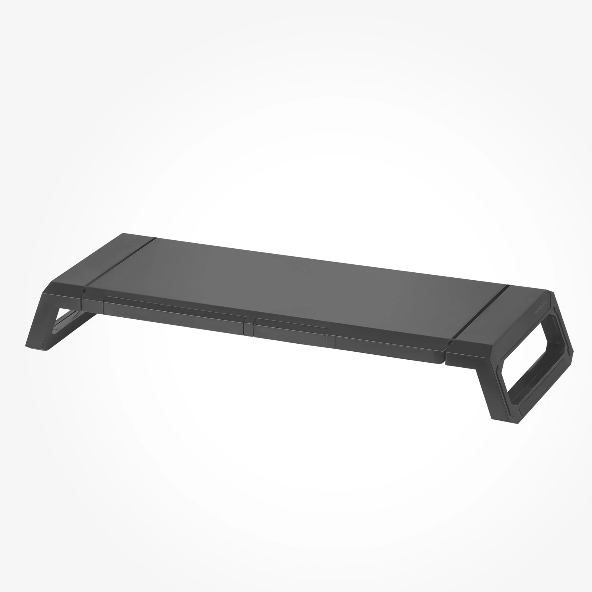 Mars Gaming MGS-PRO, Ergonomic Monitor Support, Professional Smartphone and Tablet Stand, Adjustable 3 Sizes, Multifunction Drawer, Black