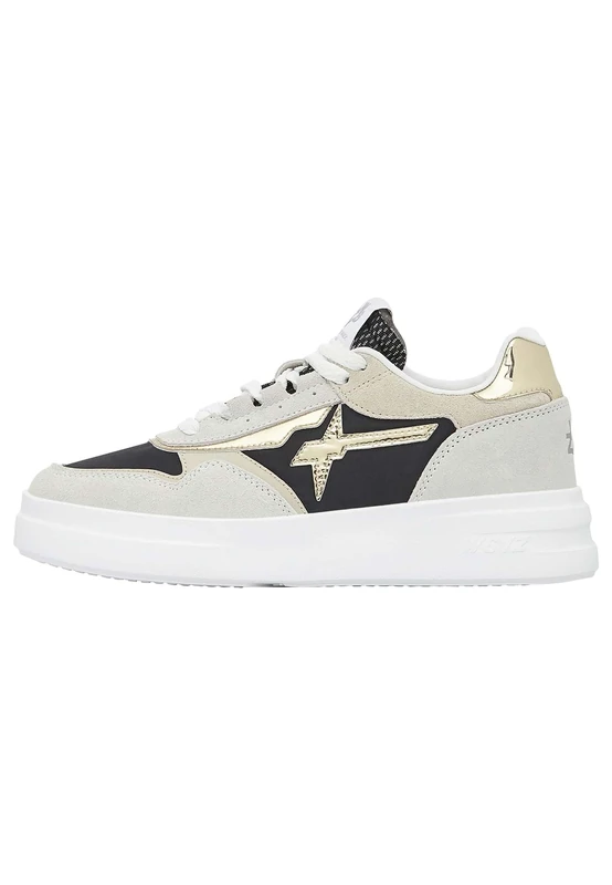 W6yz Xenia W. Trainers in Suede and Technical Fabric White, White, Beige, Black, 7 UK