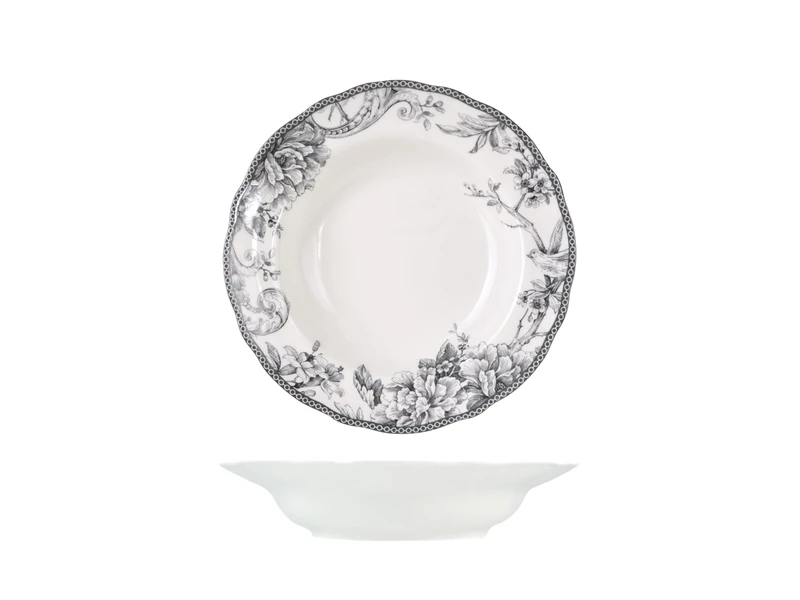 H&H Set of 6 Piatti Fondi Mayfair in Porcellana cm 22.5