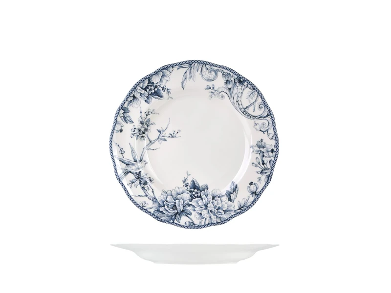 H&H Set of 6 Piatti Piani Kensington in Porcellana cm 27