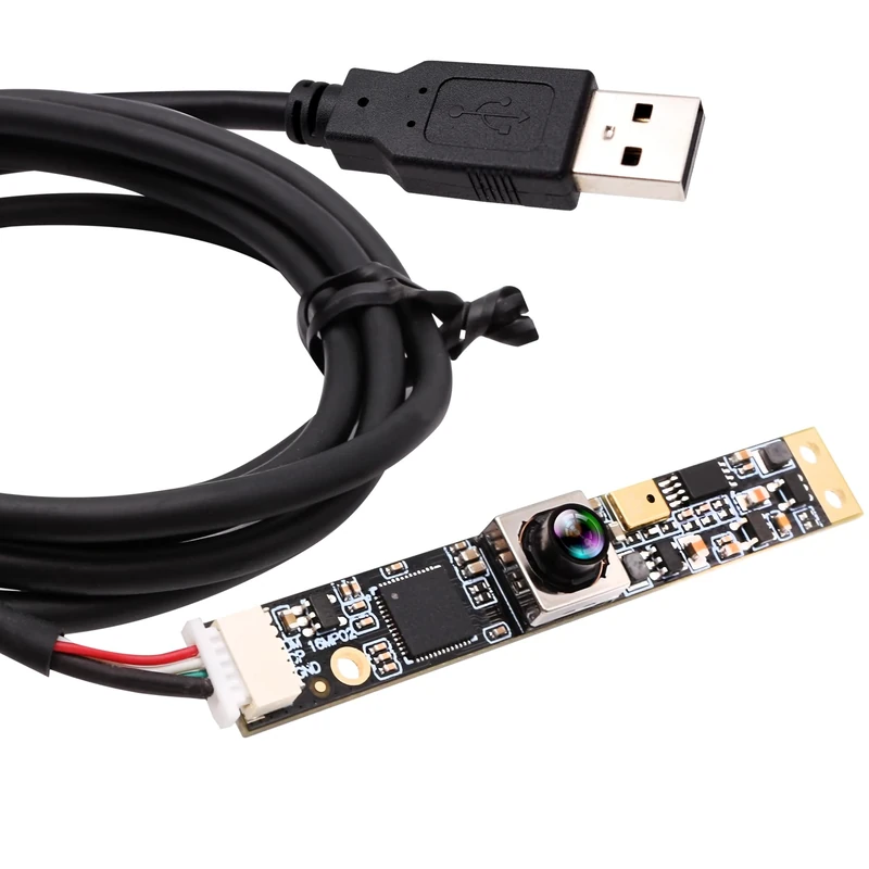 ELP 16MP USB Camera Module with Auto Focus, Microphone, Wide Angle Lens, No Distortion Webcam, USB2.0 Mini Embedded Module for Eye Tracking and Face Recognition