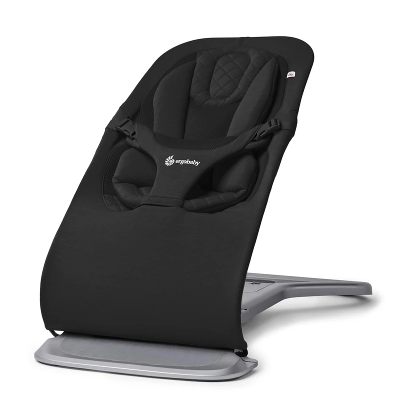 Ergobaby Evolve 3-in-1 Baby Lounger for Newborns from Birth to Early Childhood, Swing Chair with Insert for Newborn (2.5 kg - 13.2 kg), Onyx Black