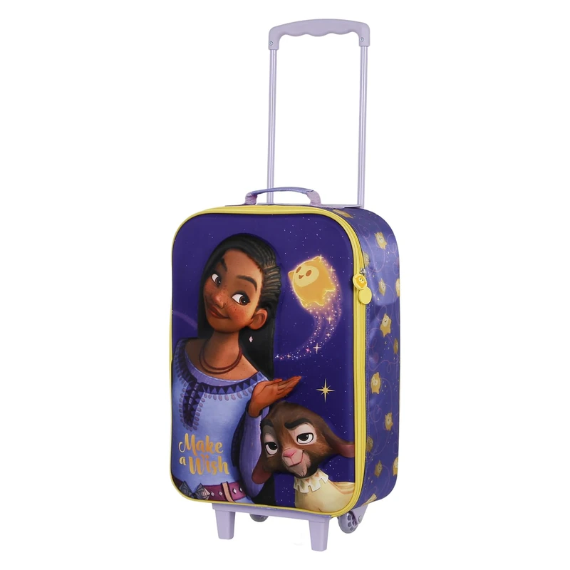 Disney-Soft 3D Trolley Suitcase, 17 x 33 x 52 cm, Capacity 26 L