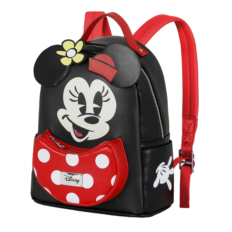 Disney Minnie Mouse Face-Heady Backpack, Pink, 15 x 24.5 x 29 cm, Capacity 8 L