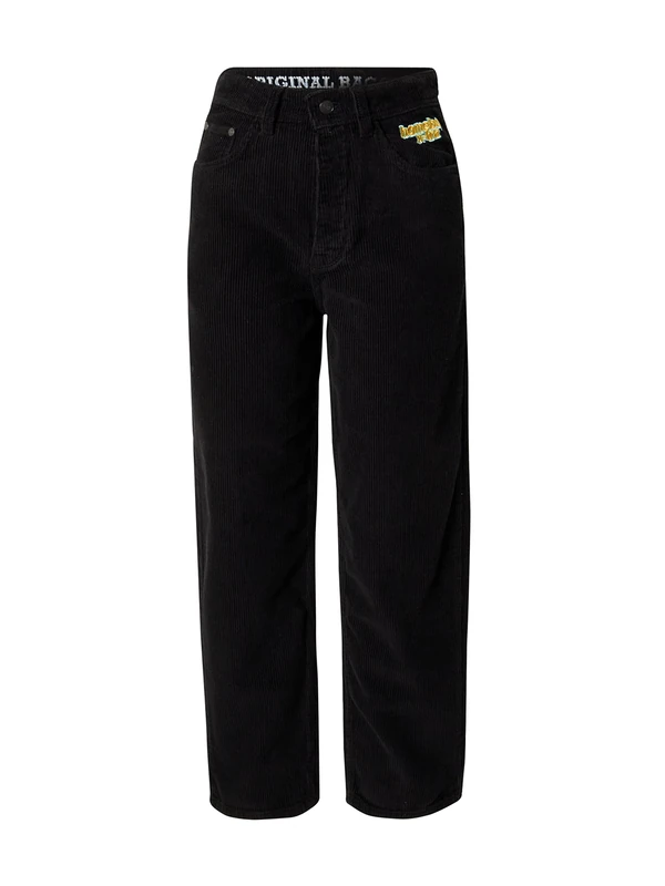 Homeboy Unisex X-Tra Baggy Cord Pants, Black, 26 L30