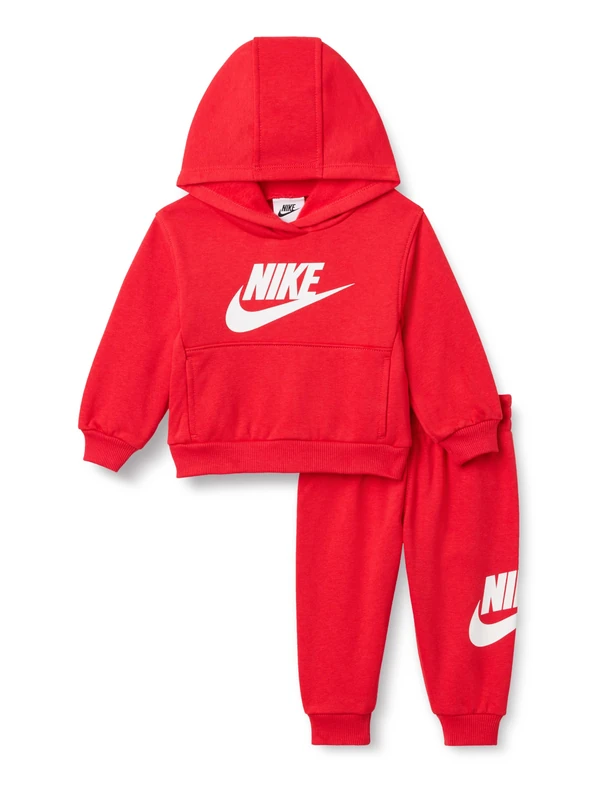 NIKE Unisex Baby Club Fleece TRACK_SUIT, Red/White, 24 Months EU
