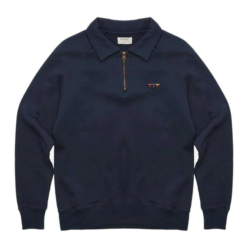 ERSTWHILE Waaier Taglia Sweatshirt, Blue, XL