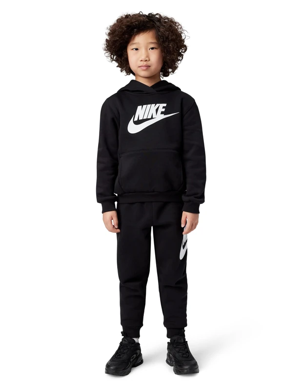 NIKE Children's Tracksuit Club Fleece Black Code 86L135-023, black/white, 6-7 Years